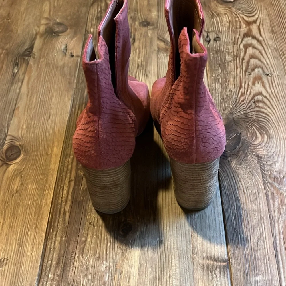Jeffrey Campbell Oath Suede Croc Ankle Boots - Picture 4 of 14